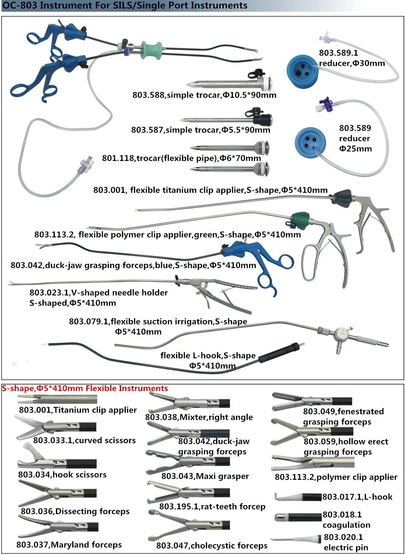 laparoscopic instruments for SILS